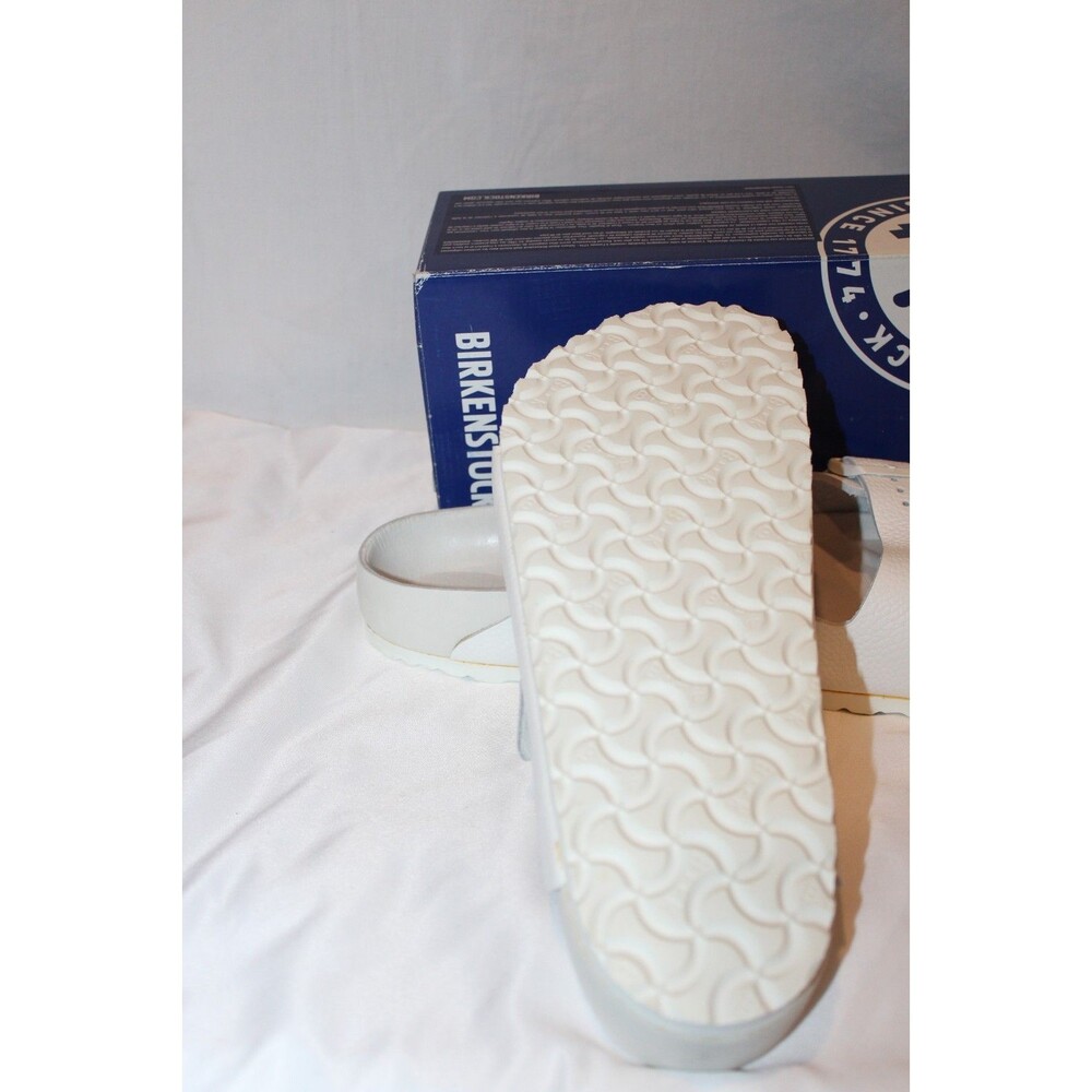 Birkenstock Women's Arizona BS Leather Sandal White EU 38 Narrow $210 - Picture 7 of 8